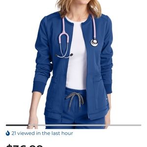 XS Greys anatomy scrub jacket. No rips or tears or stains. Royal Blue.